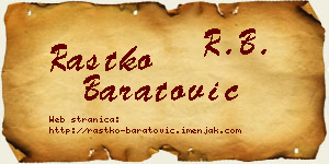Rastko Baratović vizit kartica